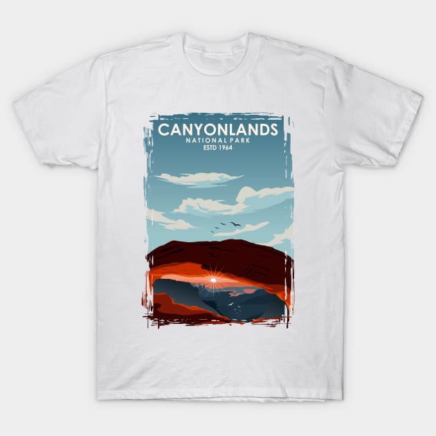 Canyonlands National park travel poster room decor art T-Shirt by jornvanhezik